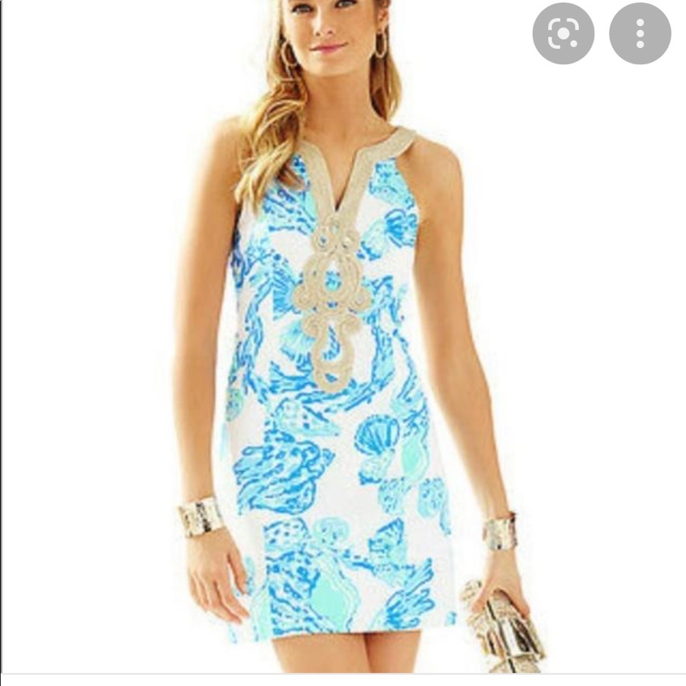 Lilly Pulitzer Blue and White Mini Dress